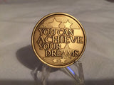 Dare To Dream You Can Achieve Your Dreams Medallion Chip Coin Bronze - RecoveryChip