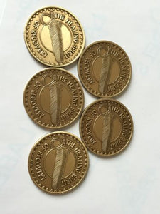 Bulk Lot 5 Healing Spirit Of Recovery Great Spirit Medallions Chips Bronze AA - RecoveryChip