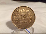Lot Of 15 Dove Kindness Mark Twain Bronze Medallion Chip Language Deaf Blind - RecoveryChip
