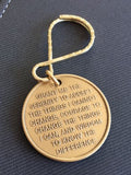 Ride Sober Ride Free Serenity Prayer Key Tag Chain AA Medallion Chip Coin - RecoveryChip