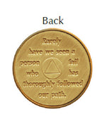 AA Founders Chip Gold Plated Purple Alcoholics Anonymous Medallion Any Year 1 - 65 - RecoveryChip