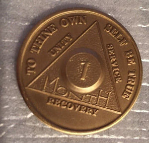 Set of 10 Alcoholics Anonymous 1 Month Recovery Coin Chip Medallion Token AA - RecoveryChip