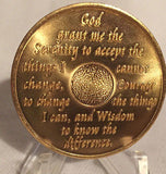 Red & Gold Plated Any Year 1 - 65 AA Chip Alcoholics Anonymous Medallion Coin - RecoveryChip