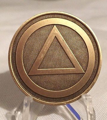 Circle Triangle Pain Is Necessary Suffering Is Optional Medallion Chip Coin AA - RecoveryChip