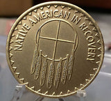 Native American In Recovery Medallion Coin Bronze Sobriety Chip - RecoveryChip