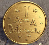 Butterfly I Am A Miracle Bronze Medallion Chip Sobriety Coin - RecoveryChip