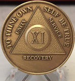 Lot of 20 Serenity Prayer Bronze Medallions AA Alcoholics Anonymous Chip Coins - RecoveryChip