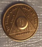 Lot of 3 Alcoholics Anonymous 30 Day Recovery Coin Chip Medallions Token AA - RecoveryChip