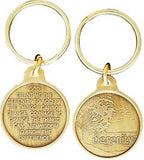 Serenity Lake & Prayer Key Chain Bronze Keychain Fob Tag Alcoholics Anonymous AA - RecoveryChip