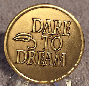 Dare To Dream Bronze Medallion Chip Fear Is The Thief Of Dreams Coin - RecoveryChip