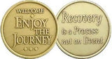 Welcome Enjoy The Journey Recovery Is A Process Medallion or Keychain - RecoveryChip