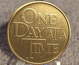 Recovery Begins With one Sober Hour Bronze Medallion Chip One Day At A Time AA - RecoveryChip