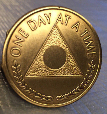 Lot of 10 Al-Anon Bronze Recovery Medallion Coin Bronze Plain Center Alanon - RecoveryChip
