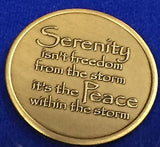 Serenity Lake Peace Within The Storm Bronze Medallion Chip Coin - RecoveryChip