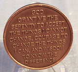 Step 12 Copper Twelve Step Medallion AA NA Recovery 12 Steps Serenity Prayer - RecoveryChip