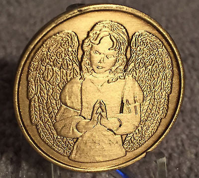 An Angel To Be With You When I Cannot Bronze Medallion Chip Coin - RecoveryChip
