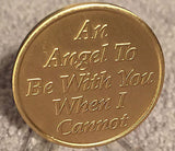An Angel To Be With You When I Cannot Bronze Medallion Chip Coin - RecoveryChip
