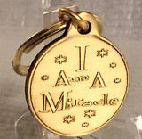 Butterfly I Am A Miracle Bronze Key Chain AA NA Keychain Fob Tag - RecoveryChip