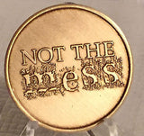 Alcoholics Anonymous Founders Carry The Message Not The Mess Bronze Medallion AA - RecoveryChip