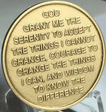 Ride Sober Ride Free Serenity Prayer Bronze Recovery Medallion Coin Chip AA NA - RecoveryChip