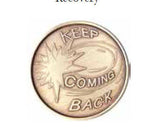 Keep Coming Back Swoosh Serenity Prayer Bronze Recovery Medallion Coin AA NA - RecoveryChip