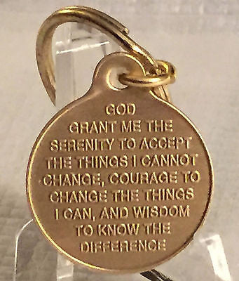 Serenity Prayer Praying Hands One Day At A Time AA Keychain Key
