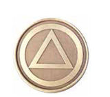 Set of 5 Circle Triangle Serenity Prayer Bronze Recovery Medallion Coin Chip AA - RecoveryChip