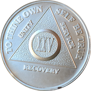 25 Year AA Medallion .999 Fine Silver Sobriety Chip