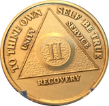 Bulk Wholesale Lot of 25 Bronze AA Medallions Year 1 - 65 Alcoholics Anonymous Sobriety Chips - RecoveryChip