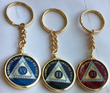 Tri-Plate AA Medallion Keychain Holder For Bright Star Press Triplate Medallions - RecoveryChip