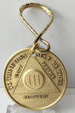 AA Medallion Bronze Keychain Month 1 2 3 4 5 6 7 8 9 10 11 or 18 Keytag - RecoveryChip