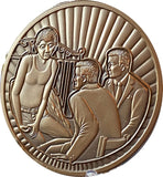 Man On A Bed 12 Step Call AA Medallion 1.5" Bronze Sobriety AA #3 Bedside Chip