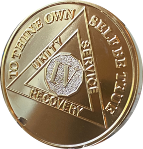 White Alcoholics Anonymous 12 Year AA Medallion holder Coin Token Chip  keyring