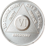 .999 Fine Silver Any Year 1 - 30 35 40 45 50 55 60 AA Alcoholics Anonymous Medallion - RecoveryChip