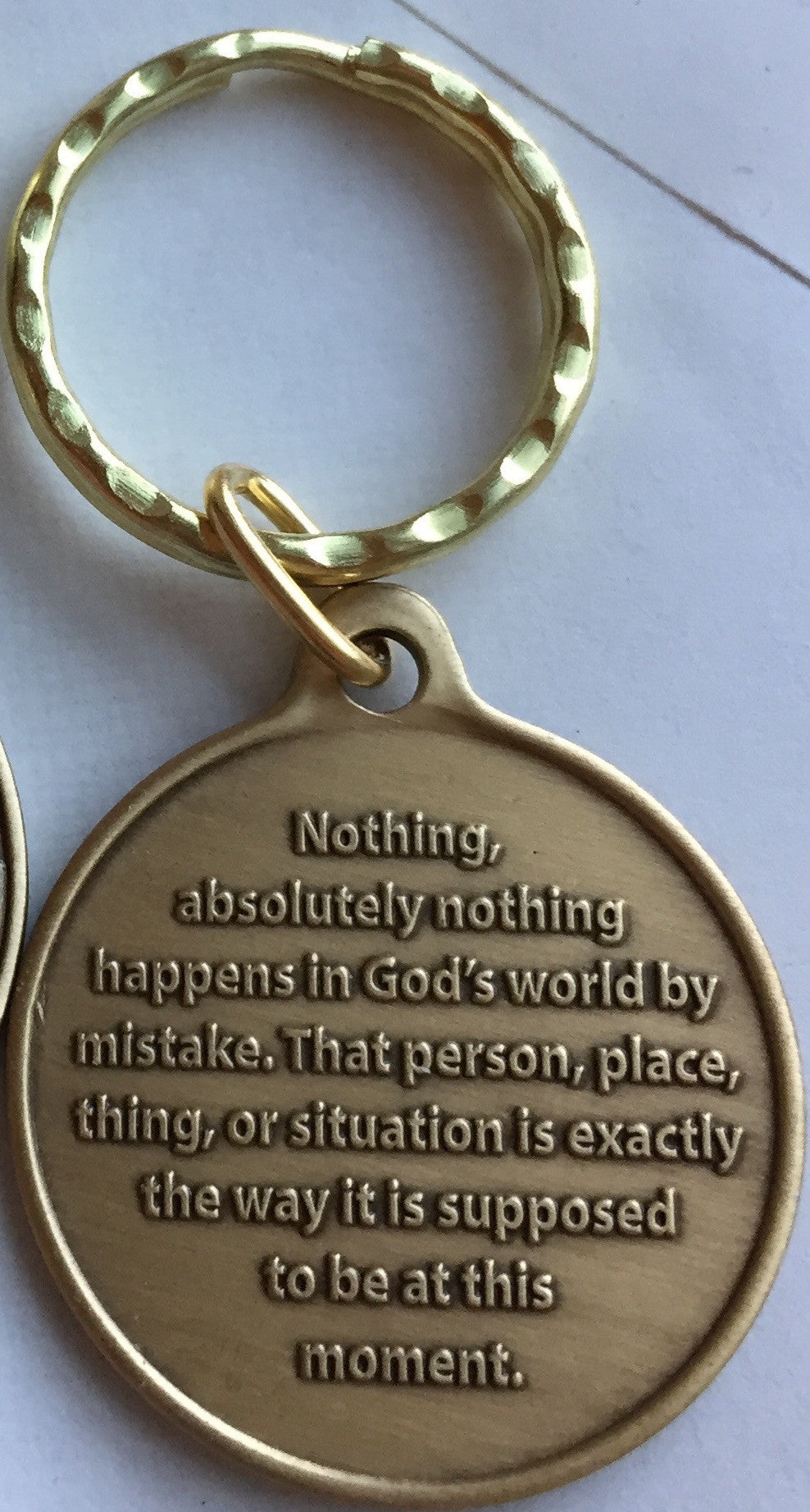 Acceptance Is The Answer Beach Sunrise Color Bronze AA Keychain