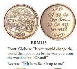 Bulk Lot of 25 - If It Is To Be It Is Up To Me Bronze Medallion - RecoveryChip