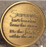 Bulk Roll Of 25 Serenity Lake Peace Within The Storm Bronze Medallion Chip Coin