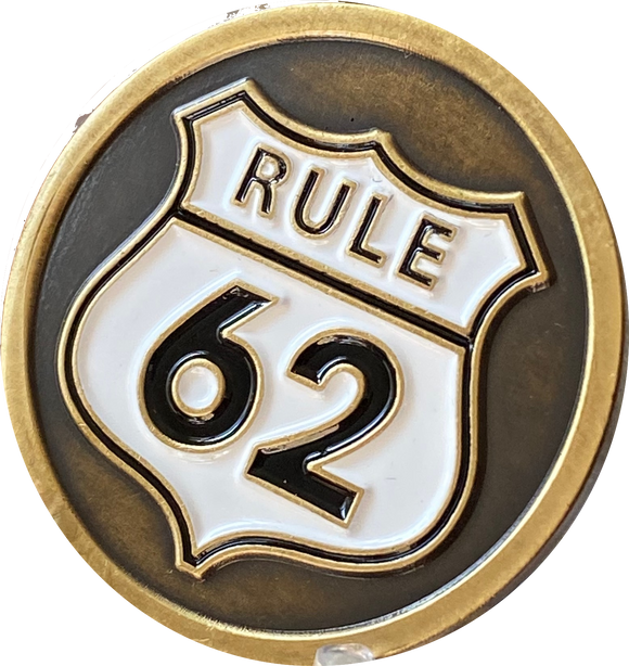 Rule 62 Black Distressed Color Don't Take Yourself Too Damn Serious AA Chip Sobriety Medallion