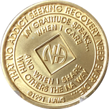 1 - 40 Year Official NA Medallion With Velvet Purple Color Swarovski Crystal