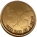 Butterfly One Day At A Time Medallion With Serenity Prayer