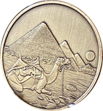 Camel In The Desert With Pyramids Medallion Sobriety Chip