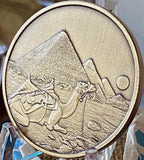 Camel In The Desert With Pyramids Medallion Sobriety Chip
