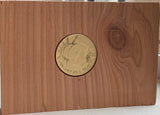 Cedar Medallion Holder Coin Display Handmade With Universe One Day At A Time Chip