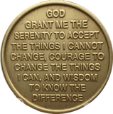Change Is The Essence Of Life Color Rainbow Butterfly Serenity Prayer Medallion Chip - RecoveryChip