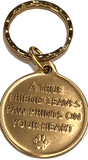 Crazy Dog Lady - A True Friend Dog Pet Keychain Bronze RecoveryChip Design - RecoveryChip