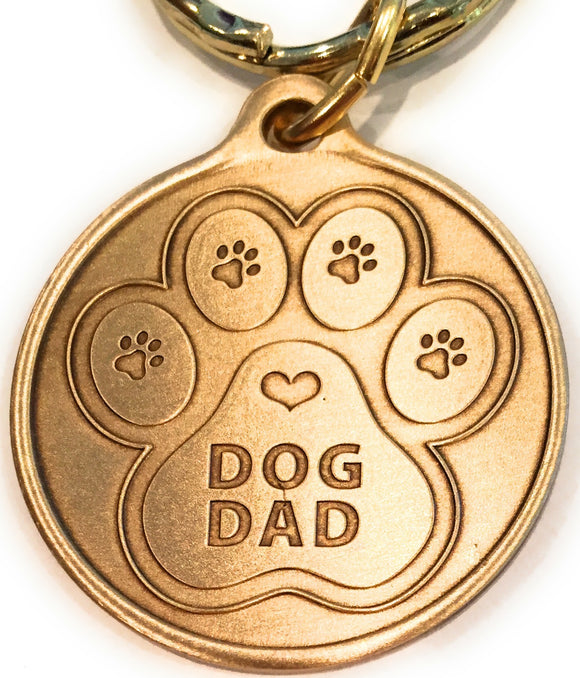 Dog Dad - A True Friend Dog Pet Keychain RecoveryChip Design - RecoveryChip
