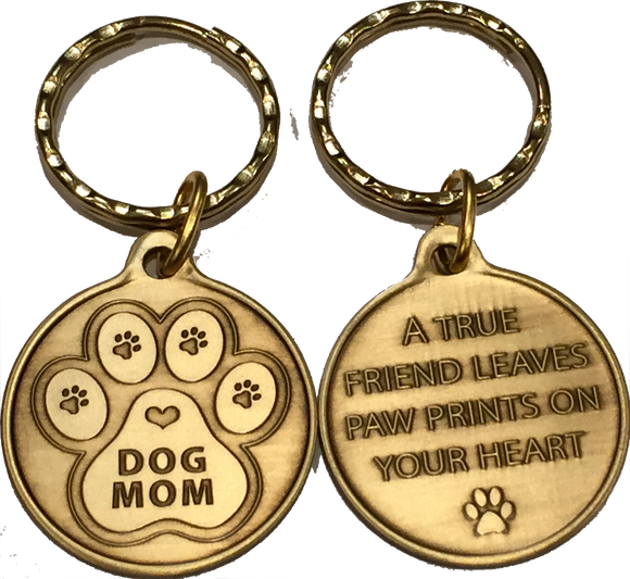 Dog Mom - A True Friend Dog Pet Keychain RecoveryChip Design - RecoveryChip