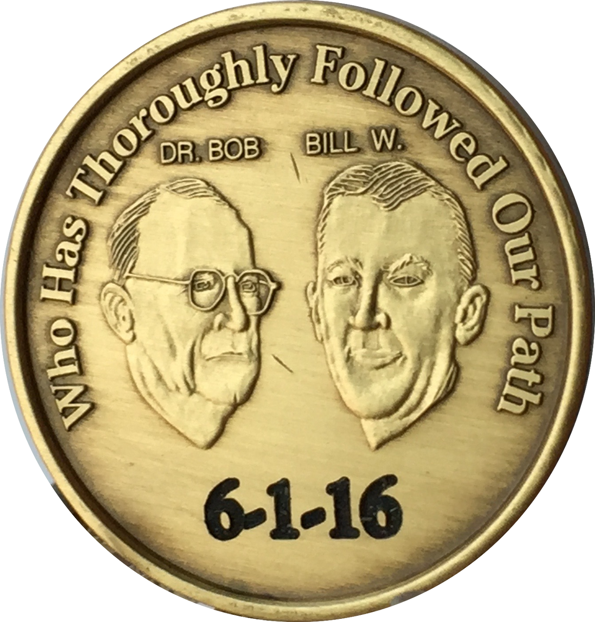 Personalized Engraved Sobriety Medallion Coin Sober Date AA NA Bronze RecoveryChip