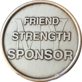 Personalized Custom AA NA Sponsor Thank You Medallion Chip With Engraved Initials - RecoveryChip