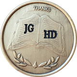 Personalized Custom AA NA Sponsor Thank You Medallion Chip With Engraved Initials - RecoveryChip
